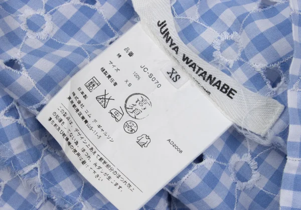 JUNYA WATANABE COMME des GARCONS Floral Embroidery Checked Wrap Skirt K-169794_020