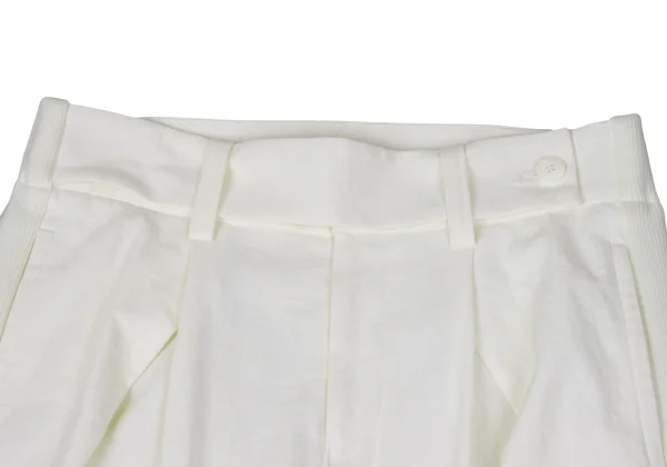 ISSEY MIYAKE In-tuck Side Rib Switching Cropped Pants K-169796_003