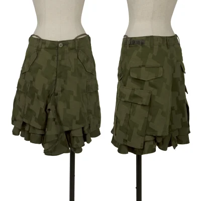 JUNYA WATANABE COMME des GARCONS Houndstooth Jacquard Cargo Half Pants