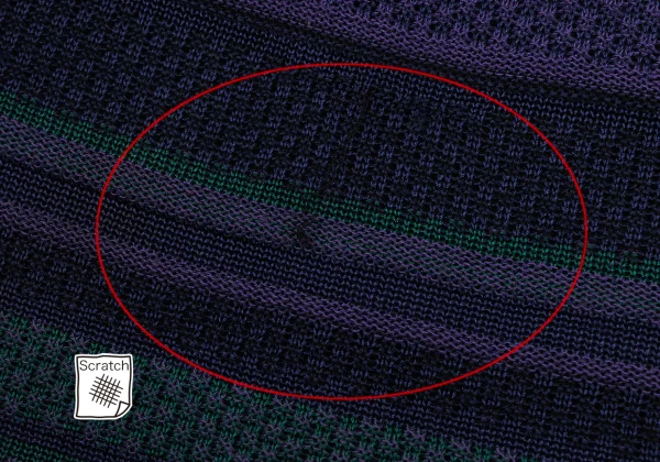 ISSEY MIYAKE Rayon Cotton Multi Striped Knit Skirt K-169798_008