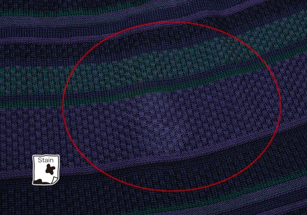 ISSEY MIYAKE Rayon Cotton Multi Striped Knit Skirt K-169798_009