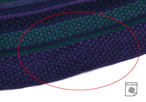 ISSEY MIYAKE Rayon Cotton Multi Striped Knit Skirt K-169798_010