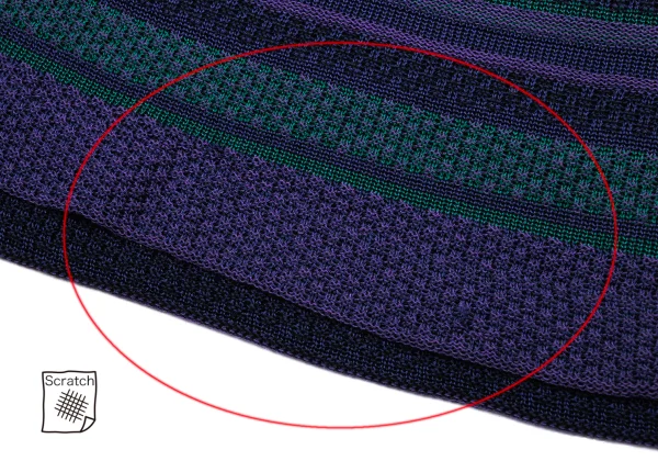 ISSEY MIYAKE Rayon Cotton Multi Striped Knit Skirt K-169798_014