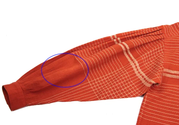 ISSEY MIYAKE Cotton Linen Embroidery Design Band Collar Pullover Shirt K-169799_008