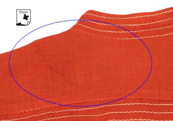 ISSEY MIYAKE Cotton Linen Embroidery Design Band Collar Pullover Shirt K-169799_016