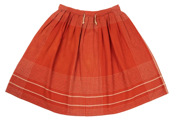 ISSEY MIYAKE Cotton Linen Embroidery Design Pullover Shirt & Skirt K-169801_012