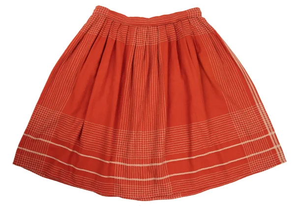 ISSEY MIYAKE Cotton Linen Embroidery Design Pullover Shirt & Skirt K-169801_016