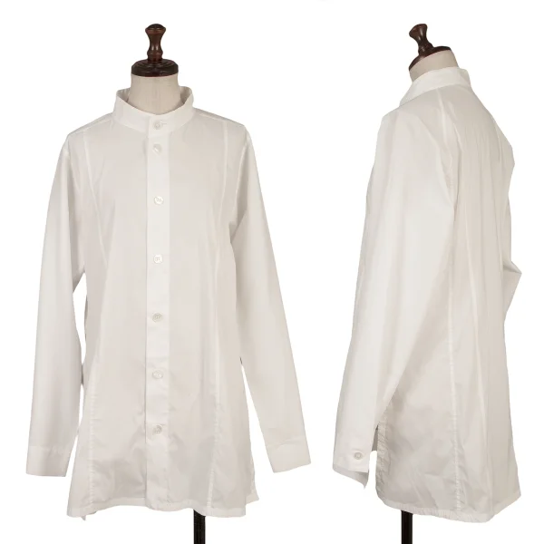 ISSEY MIYAKE Stretch Band Collar Shirt White 2 K-169802_001