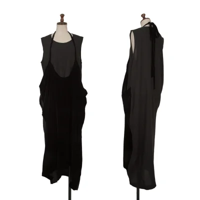 robe de chambre COMME des GARCONS Velour Halter Neck Switching Dress