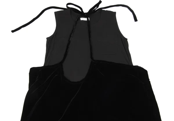 robe de chambre COMME des GARCONS Velour Halter Neck Switching Dress K-169812_003