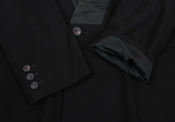 ISSEY MIYAKE MEN Wrinkled Silk Switching Wool Jacket & Pants K-169815_007