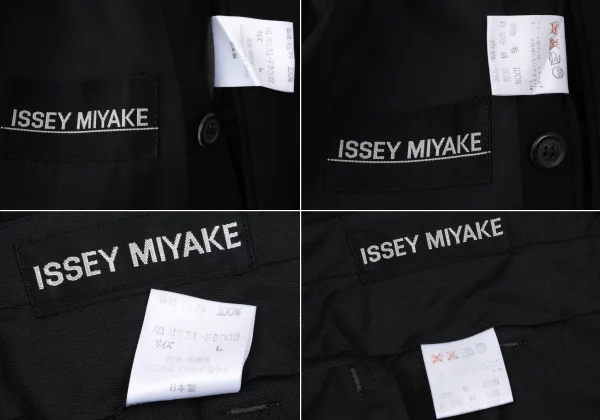 ISSEY MIYAKE MEN Wrinkled Silk Switching Wool Jacket & Pants K-169815_020