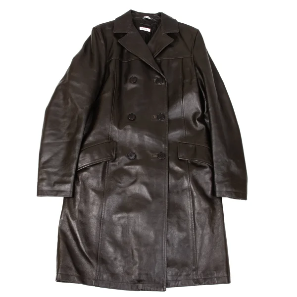 MAX&Co Cow Leather Double-breasted Coat K-169816_002