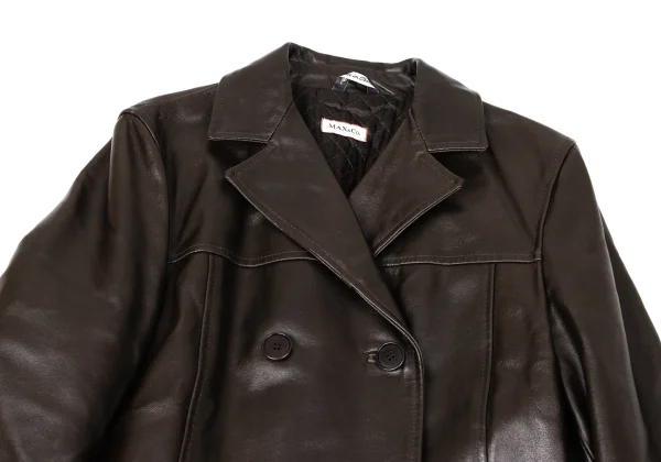 MAX&Co Cow Leather Double-breasted Coat K-169816_003