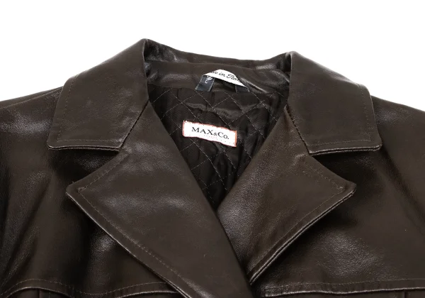MAX&Co Cow Leather Double-breasted Coat K-169816_004