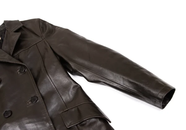 MAX&Co Cow Leather Double-breasted Coat K-169816_006