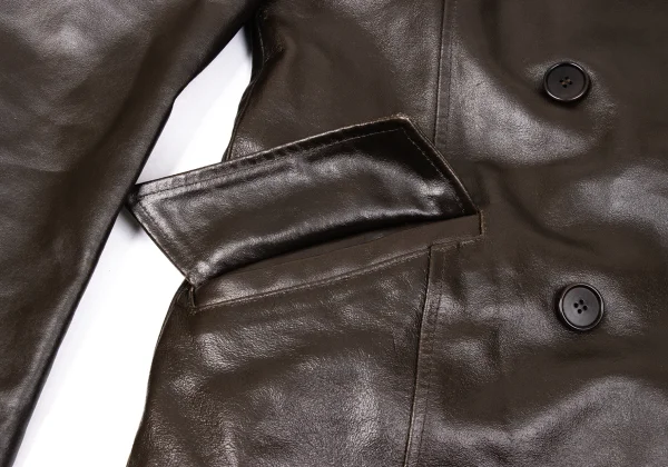 MAX&Co Cow Leather Double-breasted Coat K-169816_011