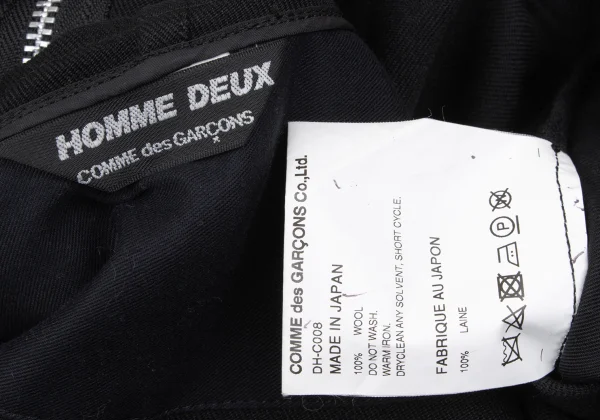 COMME des GARCONS HOMME DEUX Wool Hoodie Zip Coat K-169830_014