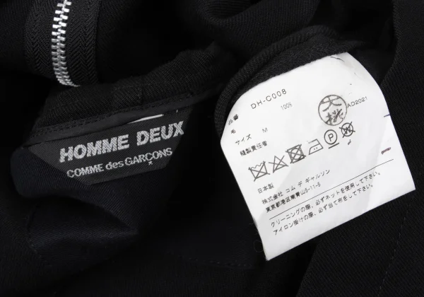 COMME des GARCONS HOMME DEUX Wool Hoodie Zip Coat K-169830_015