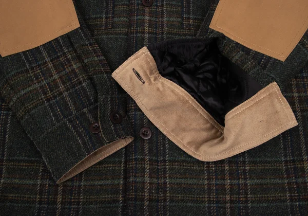 JUNYA WATANABE MAN×FILSON Leather Switching Wool Tweed Padded Shirt Jacket K-169832_007
