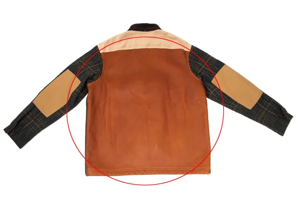 JUNYA WATANABE MAN×FILSON Leather Switching Wool Tweed Padded Shirt Jacket K-169832_010