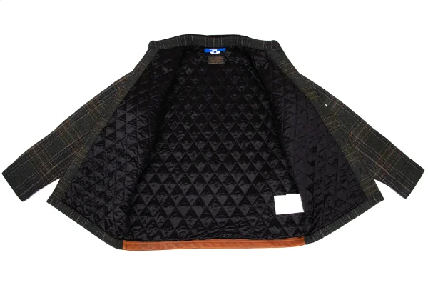 JUNYA WATANABE MAN×FILSON Leather Switching Wool Tweed Padded Shirt Jacket K-169833_009