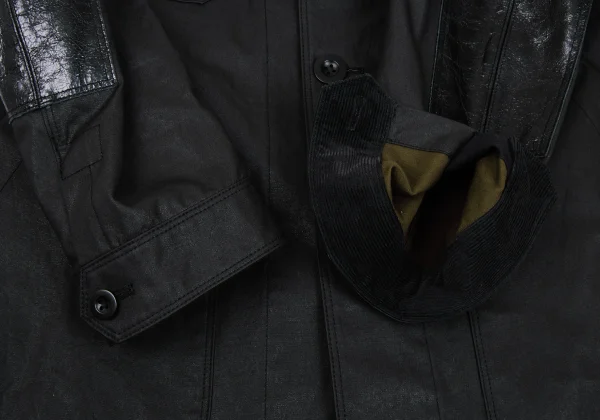 JUNYA WATANABE MAN Leather Patch Switching Coated Cotton Coat K-169834_009