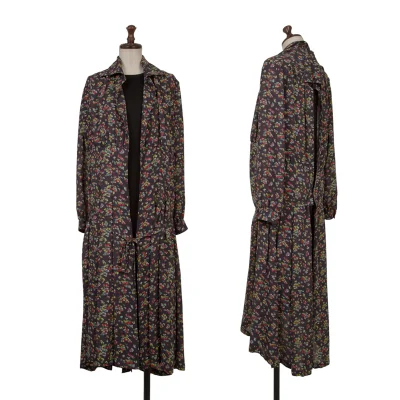 JUNYA WATANABE Floral Print Layered Switching Shirt Dress