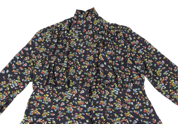 JUNYA WATANABE Floral Print Layered Switching Shirt Dress K-169836_003