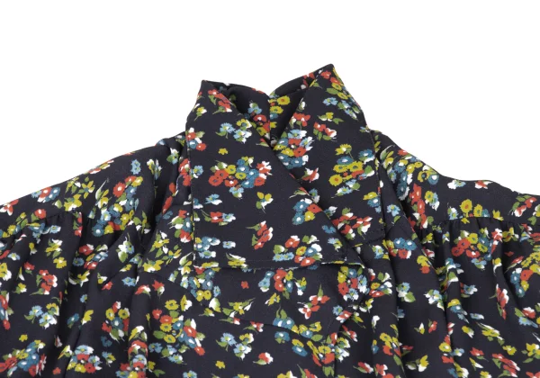 JUNYA WATANABE Floral Print Layered Switching Shirt Dress K-169836_004