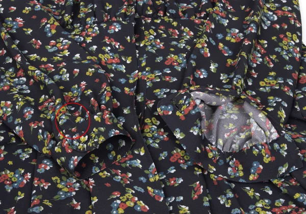 JUNYA WATANABE Floral Print Layered Switching Shirt Dress K-169836_007