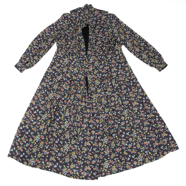 JUNYA WATANABE Floral Print Layered Switching Shirt Dress K-169836_014