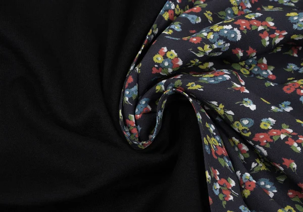 JUNYA WATANABE Floral Print Layered Switching Shirt Dress K-169836_018