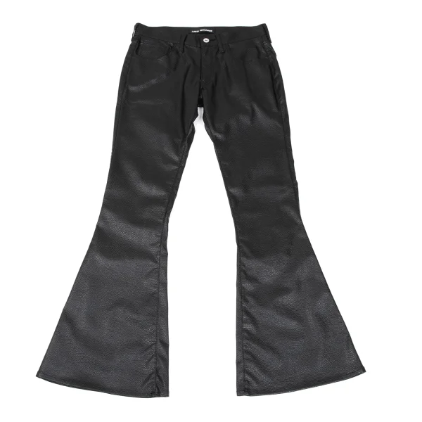 JUNYA WATANABE Embossed Synthetic Leather Flare Pants Black S K-169837_001