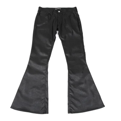 JUNYA WATANABE Embossed Synthetic Leather Flare Pants