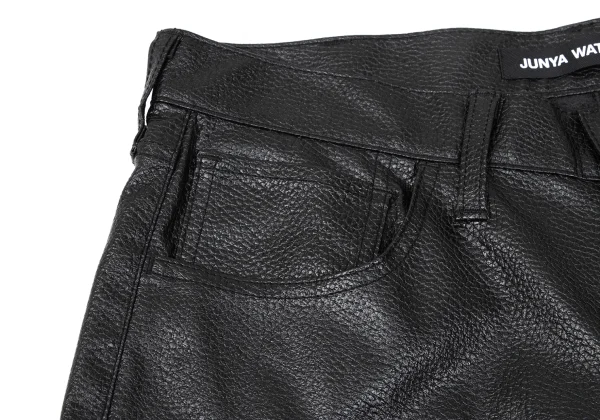 JUNYA WATANABE Embossed Synthetic Leather Flare Pants K-169837_004