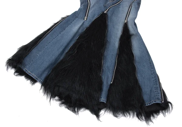 JUNYA WATANABE×Levi's Fur Zipper Switching Denim Skirt K-169839_008