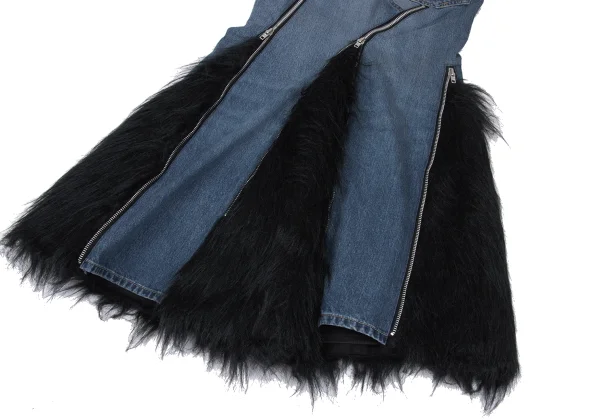 JUNYA WATANABE×Levi's Fur Zipper Switching Denim Skirt K-169839_016