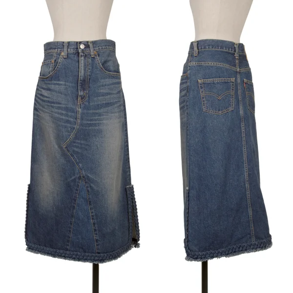 JUNYA WATANABE×Levi's Switching Hem Tape Decorated Denim Skirt  Indigo XS K-169840_001