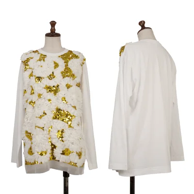 tao Frilled Sequin Embroidered T Shirt