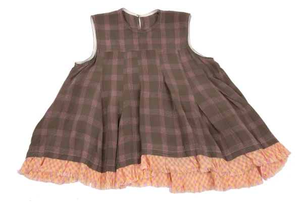 tricot COMME des GARCONS Cut Off Checker Switching Blouse K-169844_002