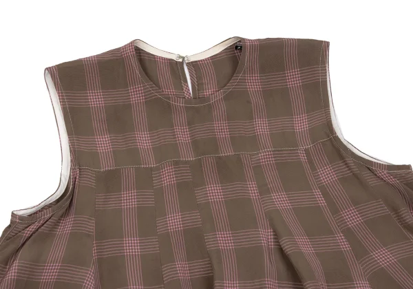 tricot COMME des GARCONS Cut Off Checker Switching Blouse K-169844_003