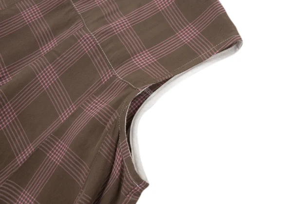 tricot COMME des GARCONS Cut Off Checker Switching Blouse K-169844_005