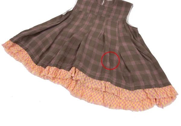 tricot COMME des GARCONS Cut Off Checker Switching Blouse K-169844_006