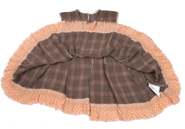 tricot COMME des GARCONS Cut Off Checker Switching Blouse K-169844_009