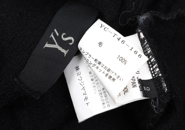 Y's Cutting Neck High-neck Wool Knit K-169850_015