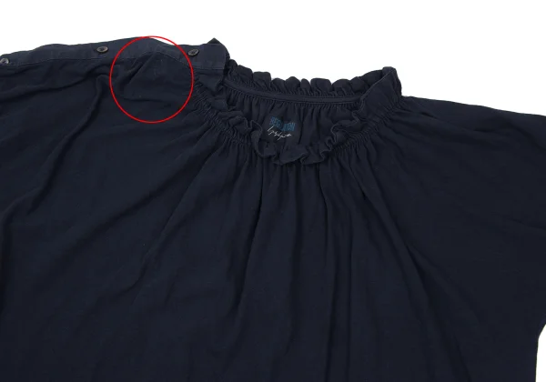 REGULATION yohji yamamoto Gather Neck Shoulder Button Top K-169851_003