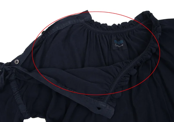 REGULATION yohji yamamoto Gather Neck Shoulder Button Top K-169851_007