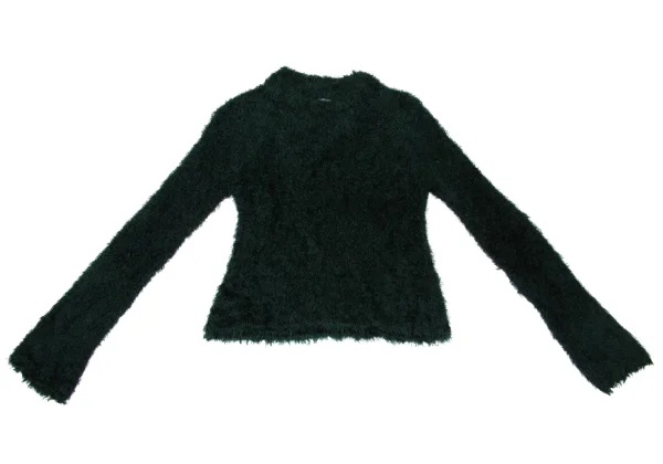 Yohji Yamamoto FEMME Rayon Mock Neck Shaggy Knit K-169852_002