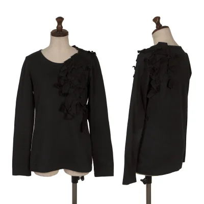 Yohji Yamamoto FEMME Frill Tape Embellished T-shirt